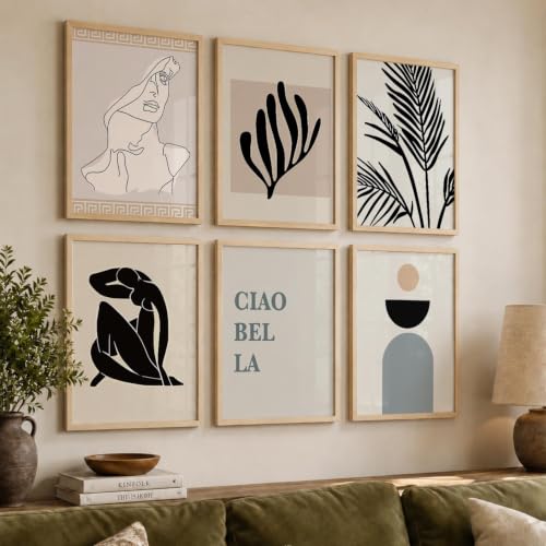 Image of kotart Premium Digital Paintings with Frame for Home Decoration - Painting for Living Room Bedroom Office Room Decor - Painting for Wall Decoration - Pack of 6 (Art 12, 13x17 inch)