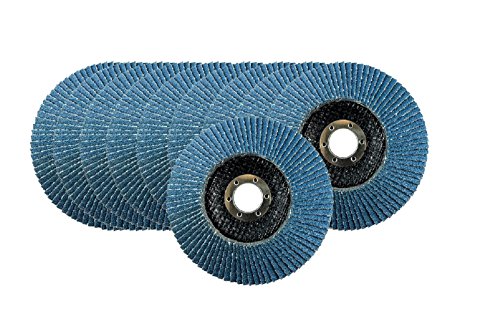 EK Fächerscheiben I Ø 125mm I Korn 60 I INOX Blau I 10 Stück I Schleifmop für Winkelschleifer I Lamellenscheiben I Industriequalität