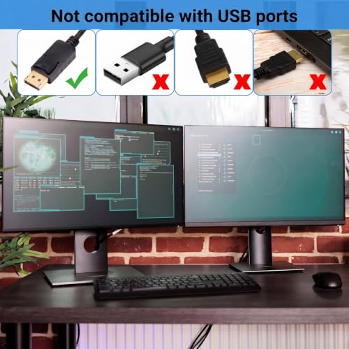 Image of 12 Pack DisplayPort to VGA Cable 6 ft, Gold Plated with Chip