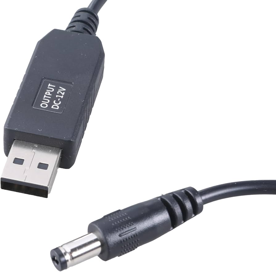 Amazon.co.jp: USB DC5521 ケーブル USB5V 12V 5.5x2.1 コネクタ