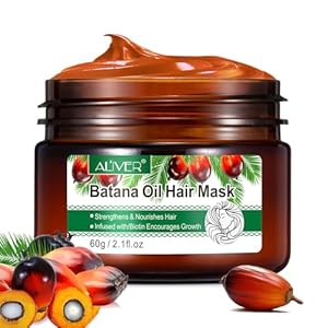Batana Mascarilla Capilar para el Crecimiento del Cabello, Orgánica Mascarilla Capilar Previene la Caída del Cabello con Romero y Biotina, Ayuda con Fractura y Brillo (60 g (Paquete de 1))