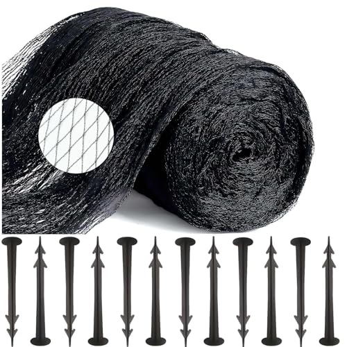 Filet de Jardin, 4x10m Filet Anti Oiseaux, Filet Bassin, Filet de Protection Jardin, Filet Jardin Potager, Filet de Protection Oiseaux, Filet Protection...