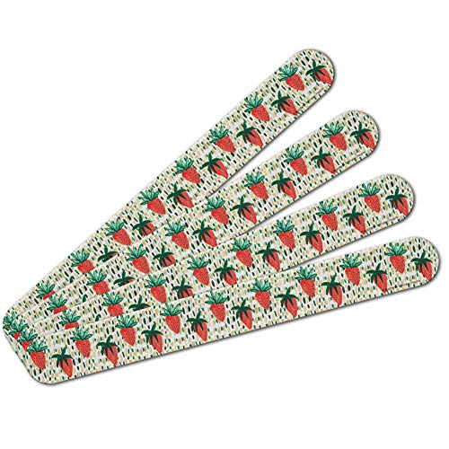 Berry Special Strawberries Double-Sided Nail File Emery Board Set 4 Pack