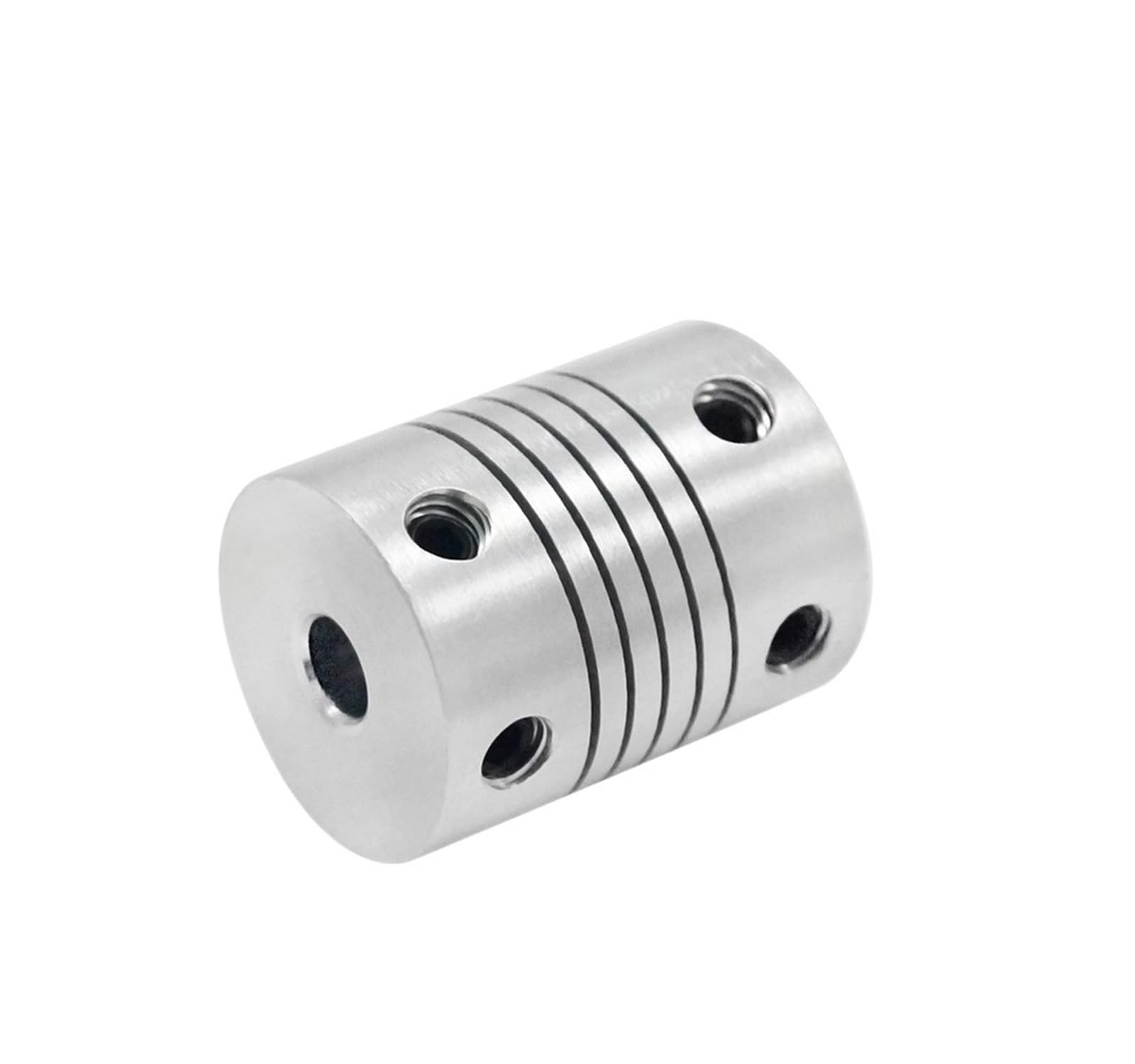Rigid Coupling,Stainless Steel Rigid Coupling 1pcs D19L25 Aluminum CNC Motor Shaft Coupler Flexible Coupling(5x8(Silver))