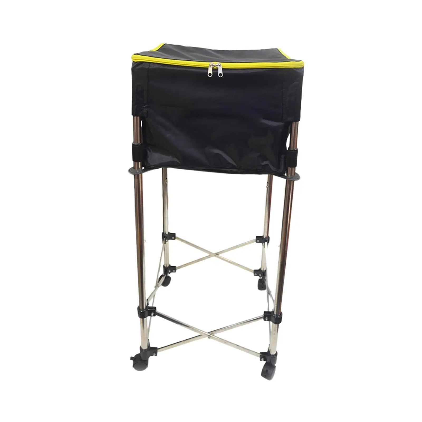 Carrello per palline da tennis rimovibile, dispositivo di allenamento, carrello da tennis con ruote, per palline da tennis e softball (nero)