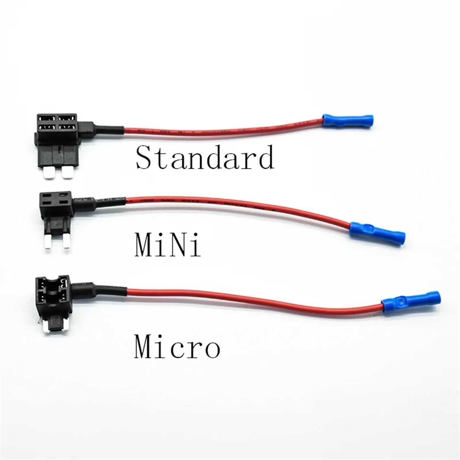 12 V Mały i średni bezpiecznik samochodowy dodatkowy obwód adapter mikro / mini/standard ATM APM Blade, 10A ATM ostrze bezpiecznik automatyczny uchwyt bezpiecznika (kolor: 10 szt. Mic