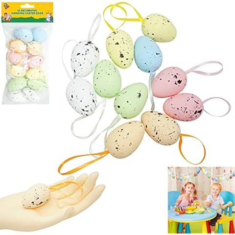 12PCs Colourful Easter Egg Decorations by SRV Hub Cover