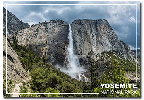 Waterfall in Yosemite National Park Travel Refrigerator Magnet Size 2.5' x 3.5'
