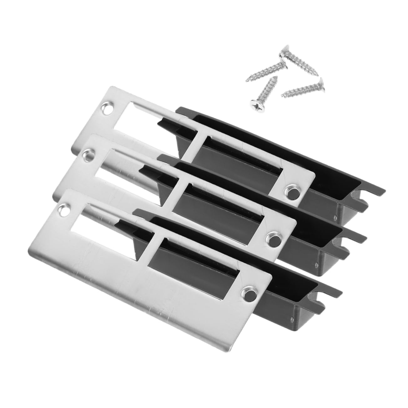Tofficu 5 ensembles Accessoires De Verrouillage À Billes Plaques De Porte Couvercle De Trou De Porte Plaque De Loquet De Porte Plaque De Gâche De Porte Plaque De Renfort De 3 pièces * 5