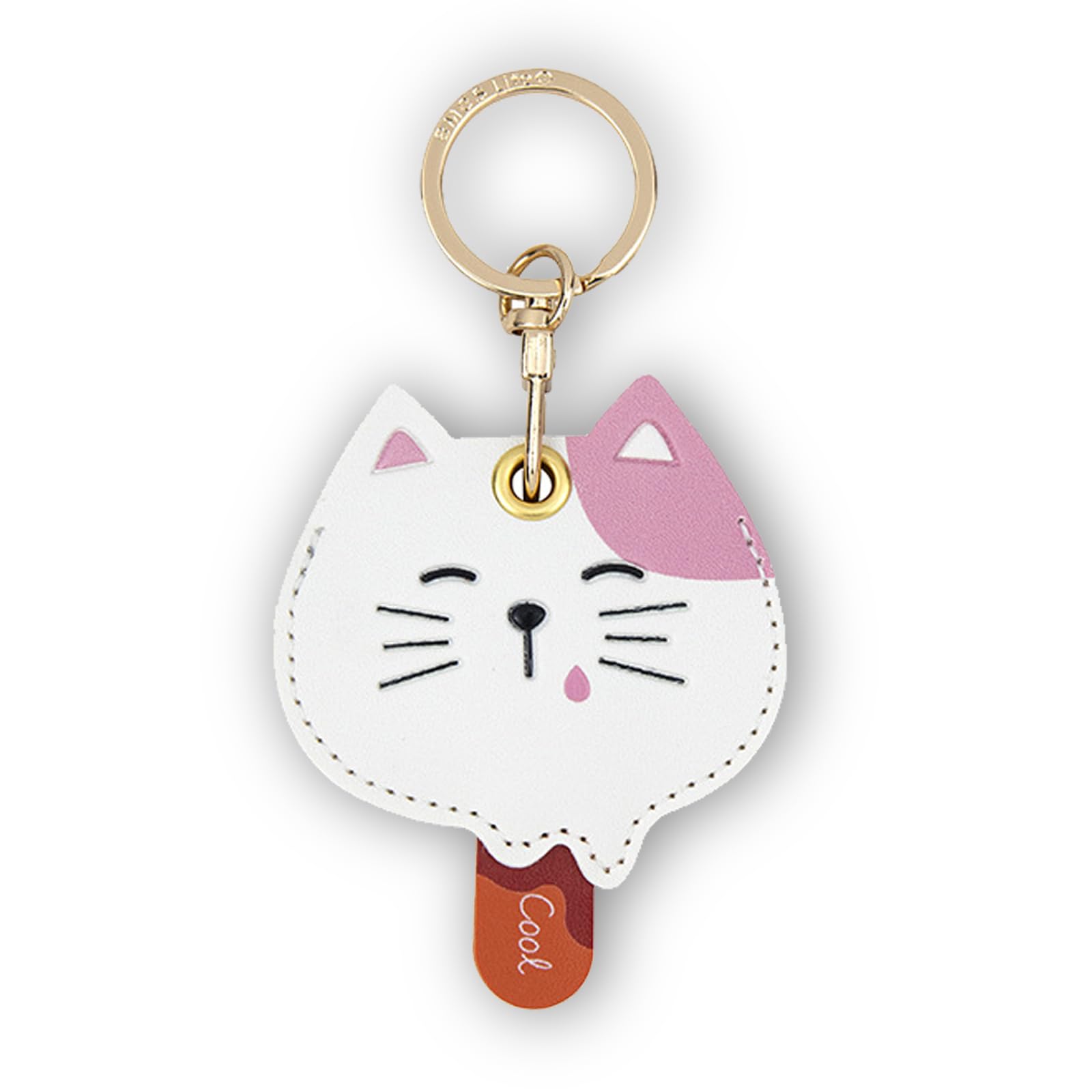 Leather Keychain Case Holder Compatible with Apple AirTag, GPS Airtag Keychain Finder Tracker with Key Ring, Anti-Scratch Protective Air Tag Cover