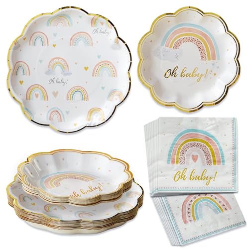 Kate Aspen Boho Rainbow Baby Shower Decorations, One Size, 62 Pc ...