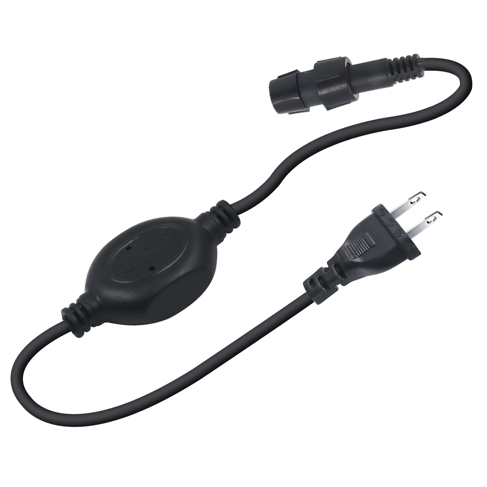 XUNATA 110-120V Plug for Round 2-Wire LED Rope Light