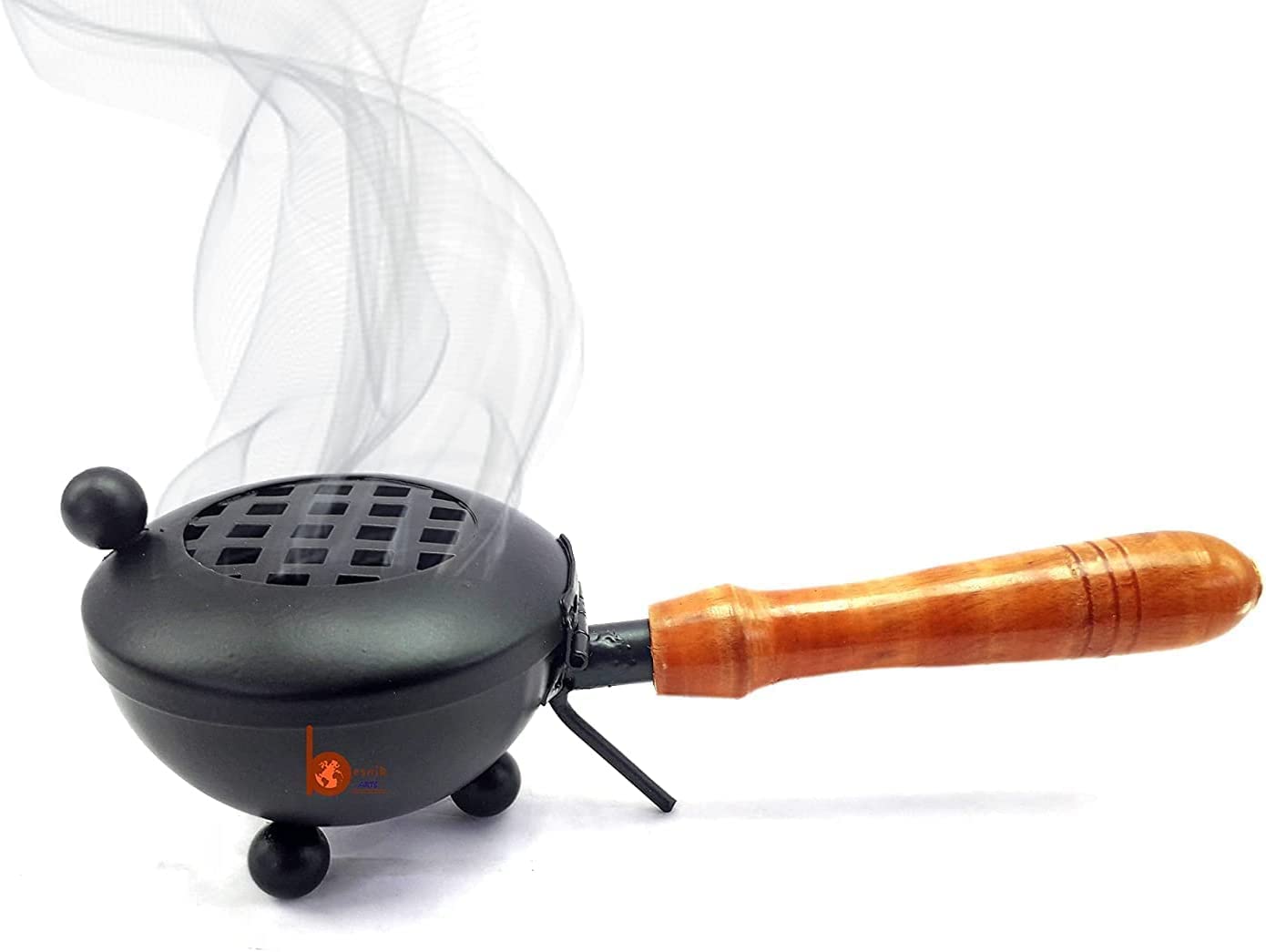 Metal Charcoal Incense Burner Sambrani Dhoop Bakhoor Burner Loban Burner- 7 Inch