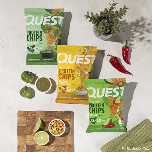 Image of Quest Nutrition Tortilla Style Protein Chips, Southwest Variety Pack, High Protein, Low Carb, Gluten Free, 1.1 Ounce (Pack of 12)