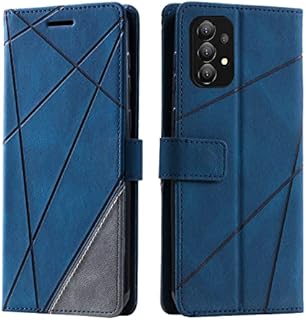 Samsung Galaxy A13 Case 6.6-Inch, Shockproof Premium Leather Stand Notebook Wallet Phone Case Flip Folio TPU Bumper Magnetic Protective Cover for Samsung A13 4G with Card Holder Photo Slots, Blue