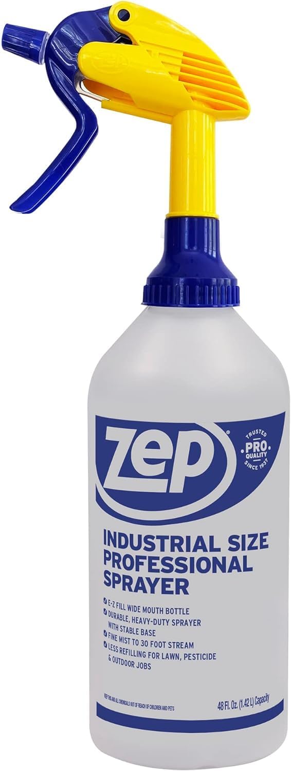 Industrial Sprayer Bottle - 48 Ounces C32810 - Up to 30 Foot Spray, Adjustable Nozzle