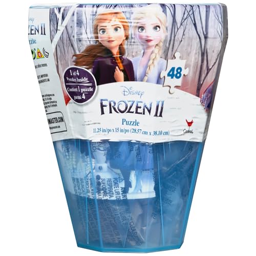 Frozen Games Disney Frozen 2 48-Piece Surprise Puzzle in Plastic Gem-Shaped Storage Case