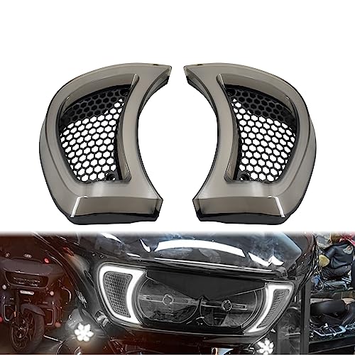 Phare de moto avec indicateur LED look fumé custom pour FLTRX