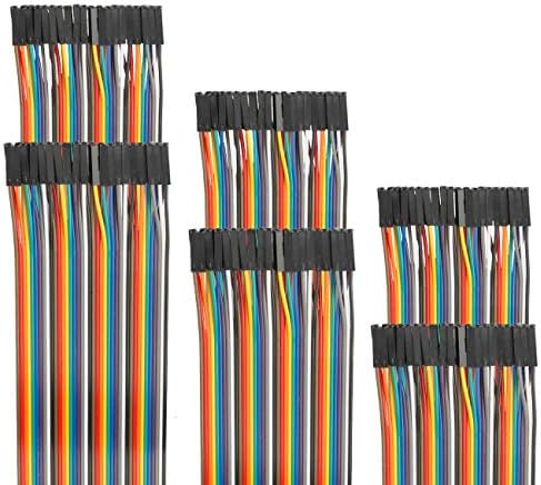 120pcs 20cm Dupont Wire Female to Female Breadboard Jumper Wires 7.9 inch 1pin-1pin 2.54mm Connector Multicolored Ribbon Cables DIY Wires Length 10 15 20 30 40 50 100cm Optional