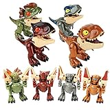 QLT 2in1 Dinosaur Robot Transformers Jurassic World Park Toys,4PCS Dinosaur Robot Action Figures Toy...