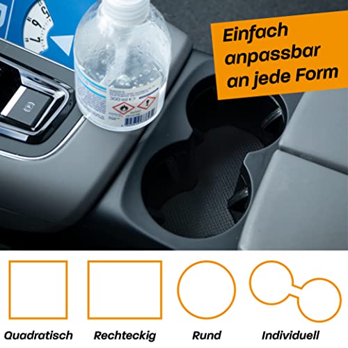 Hinrichs Antirutschmatte Auto 120 x 100 cm - Kofferraummatte - Anti Rutsch Matte Auto, Schmutzfangmatte & Schubladenmatte - Gummimatte Auto - rutschfeste Unterlage inklusive Parkscheibe