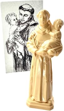 Westman Works St Anthony Home Finder Kit Saint Statue & Prayer for Buying a House | Patron of lost things, plastic figurine included, great for new buyers, thoughtful moving gift, meaningful faith