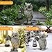 KARTOOSH Solar Garden Statue Owl, Outdoor Decor Resin Owl Light Statues for Yard, Patio, Lawn, Porch, Balcony Ornament, Garden Gift for Women Mom Grandma