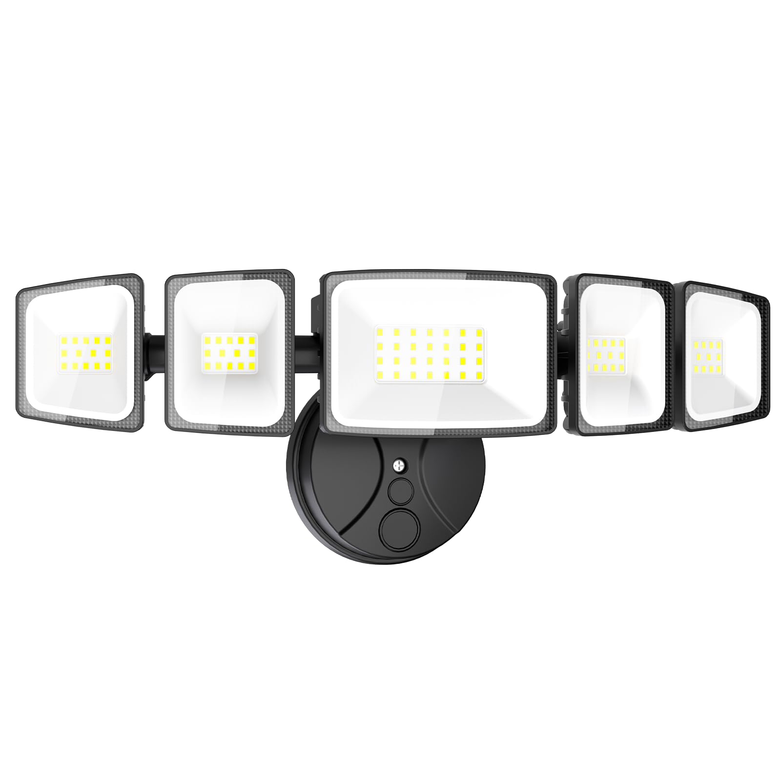 iMaihom 70W Flood Light Outdoor, 7000LM LED Security Light, 6500K Exterior Floodlight Fixture with 5 Adjustable Heads, IP65 Waterproof Outside Floodlight for House, Backyard Black