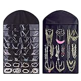 Realdios NonWoven Hanging Closet Accessory Jewelry Holder Organizer(32pocket-Black)