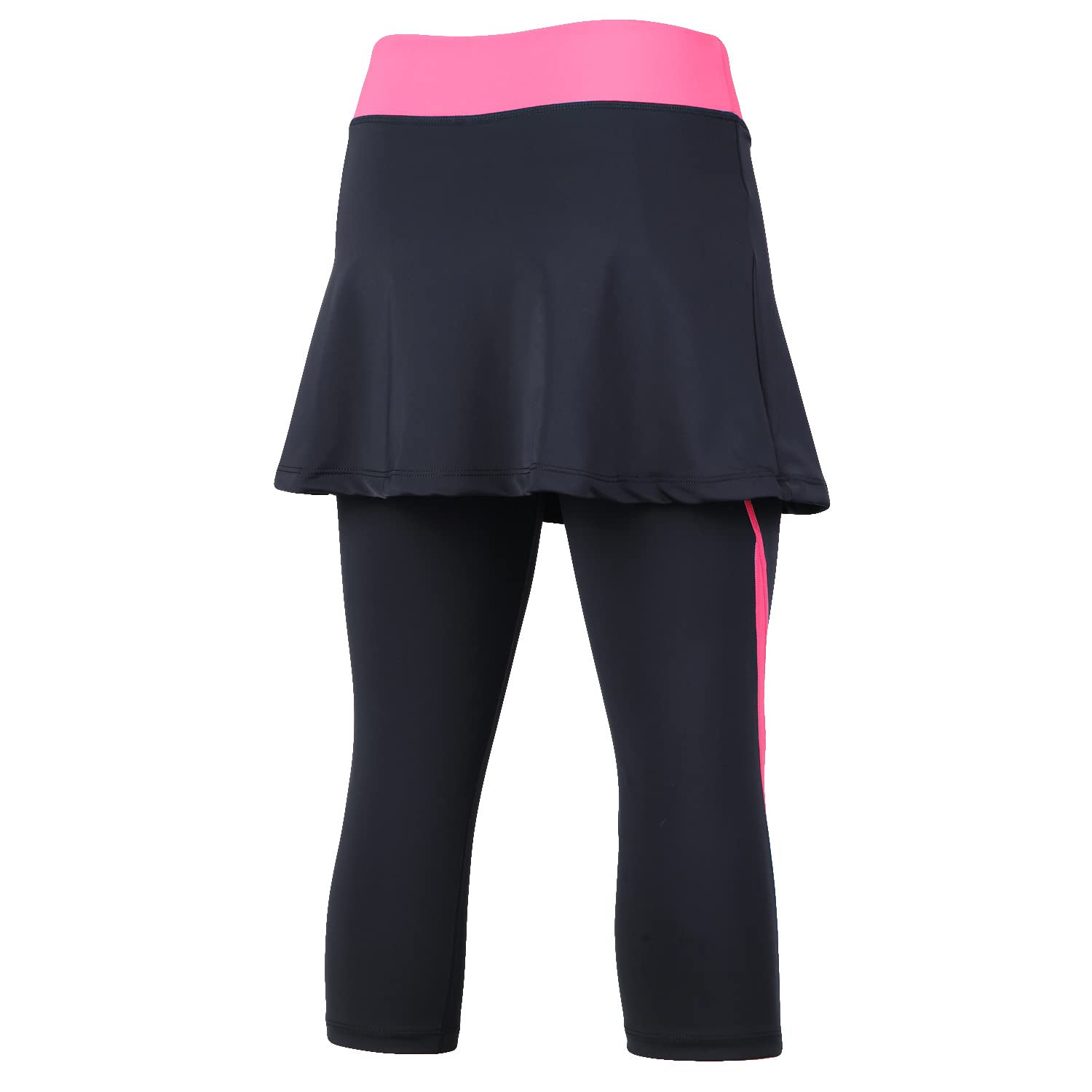 ANIVIVO Legginsy ze spódnicą dla kobiet, legginsy ze spodenkami i damskie ubrania tenisowe, Różowy Apart, XL