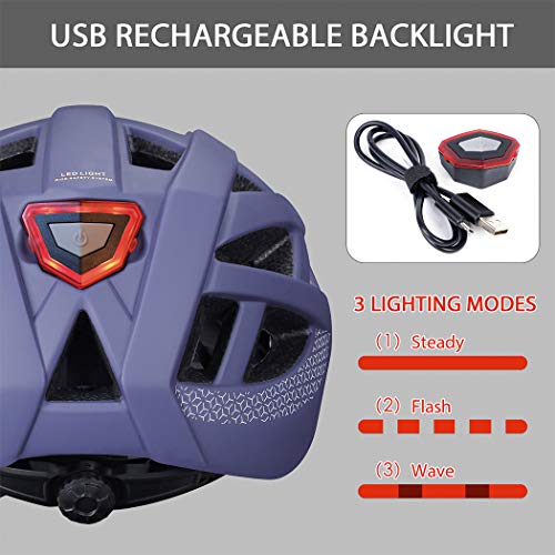 Adult-Men-Women Bike Helmet with Light – Mountain Road