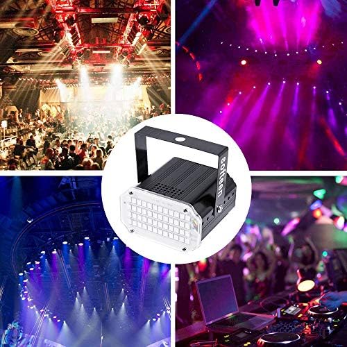 Mini Stage Strobe Light with 48 Super Bright Led, softeen 7 Colors Sound Activated Stage Lighting Automated Flash Mode Adjustable Flash Speed Control, Wireless Remote, Ideal for Wedding Disco Party