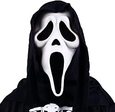 Halloween Ghost Scream Face Mask, Scary Ghost Face Mask Halloween Horror Mask Horrible Skull Face Mask for Halloween Party Decorations Cosplay
