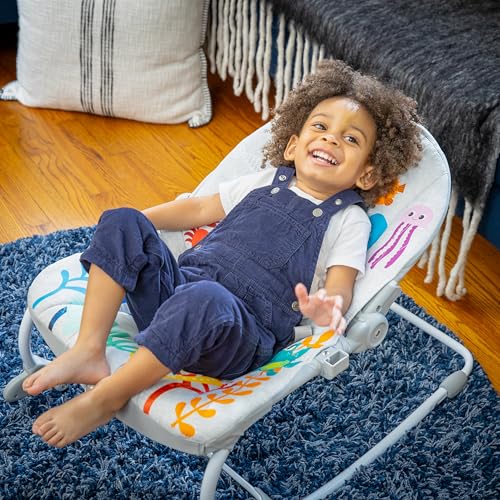 Image of Baby Einstein Ocean Explorers Kick to It Opus Musical Infant to Toddler Rocker, Baby Chair, Baby-Activated Music and Lights, Ages 0-30 Months
