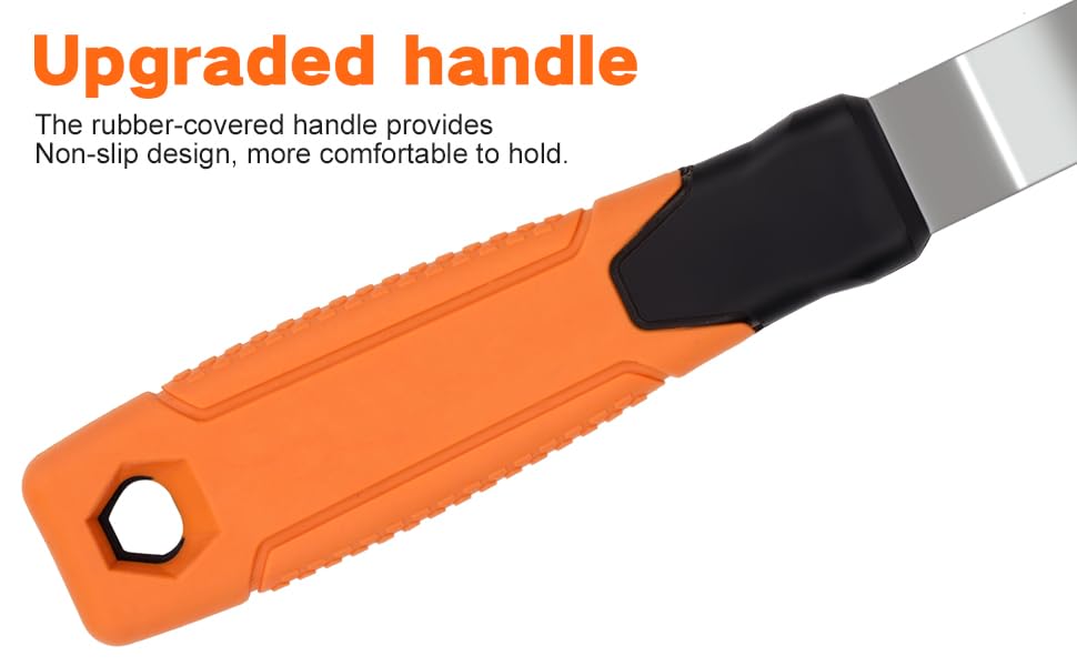 Image of Vinyl Siding Removal Tool with Extra Long Handle- Steel Blade Non-Slip Grip Handle for Installation and Removal Tool Avoid Damaging Vinyl Siding Tool (2)