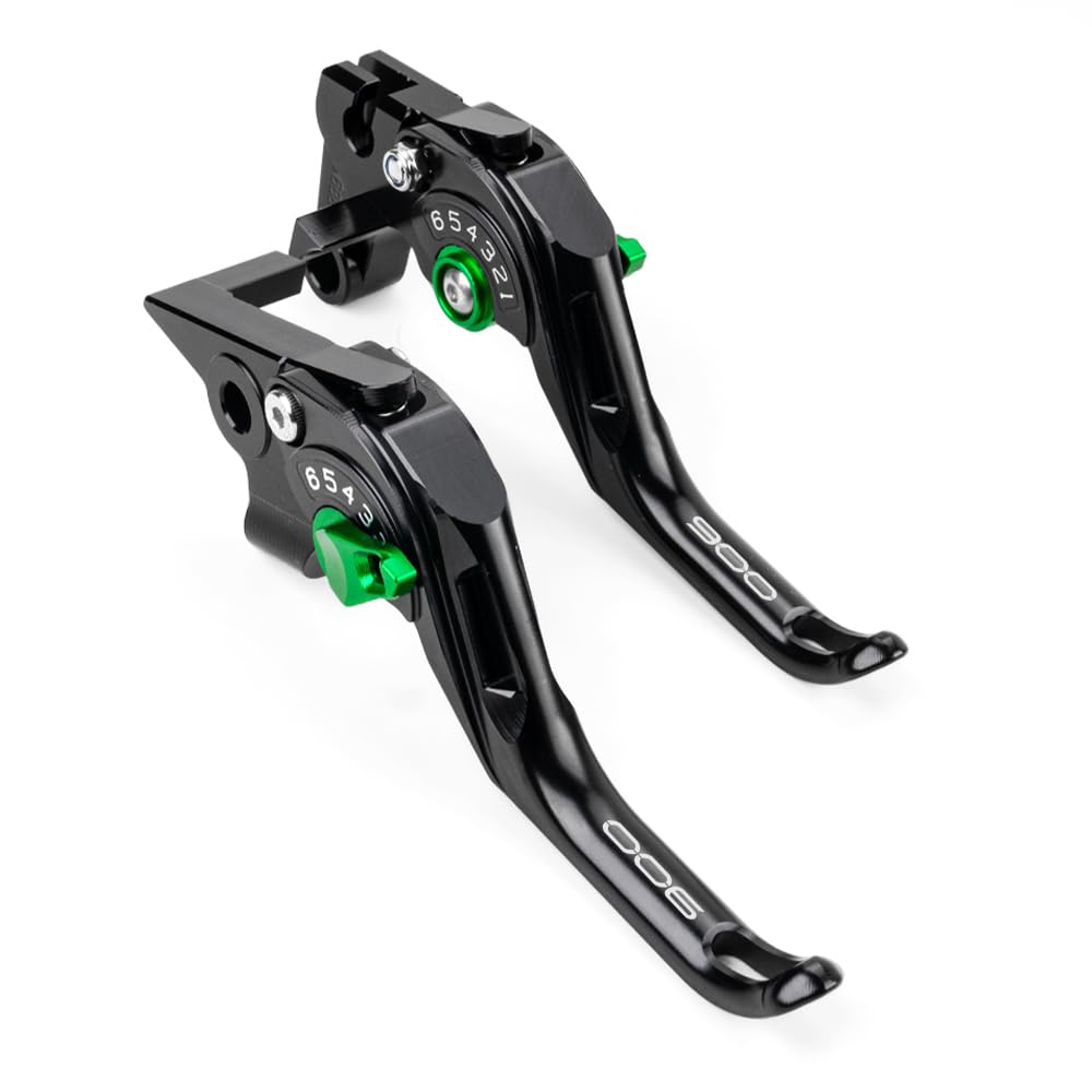 Palanca de pinza de freno CNC de motocicleta Compatible con Z900 Z 900 2017 2018 2019 2020 2021 2022 2023 2024 Palanca de freno de embrague Palanca de agarres ajustables (Verde)