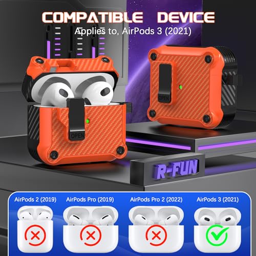 image for R-fun for AirPods 3rd Generation 2021 Charging Case Cover, Full Drop P