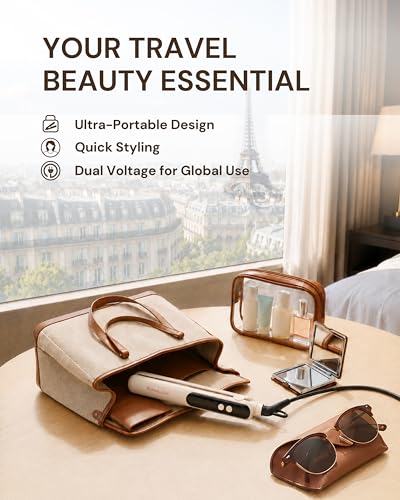 Image of ANNLARY Mini Hair Straightener, Portable Flat Iron for Travel