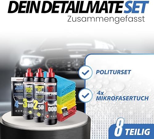 Menzerna Metal Polish Set Avec Chiffon En Microfibre De Haute Qualité