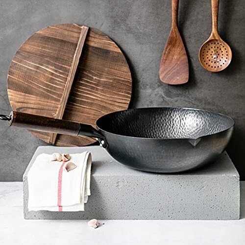 Wok de hierro fundido hecho a mano, 32 cm miniatura 3