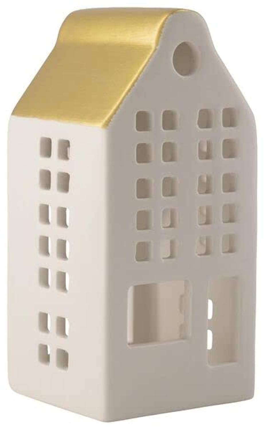 Hema Ceramic House Tealight Holder, White