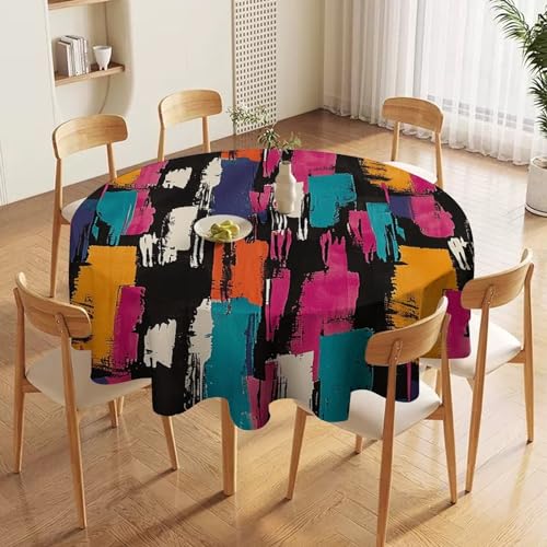Nappe de table ronde résistante à l'huile pour banquet sans tache
