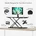 HUANUO Standing Desk Converter Height Adjustable Stand up Desktop Riser, Sit to Stand Gas Spring Workstation 28.5 inches for Laptop & Monitors for Home Office