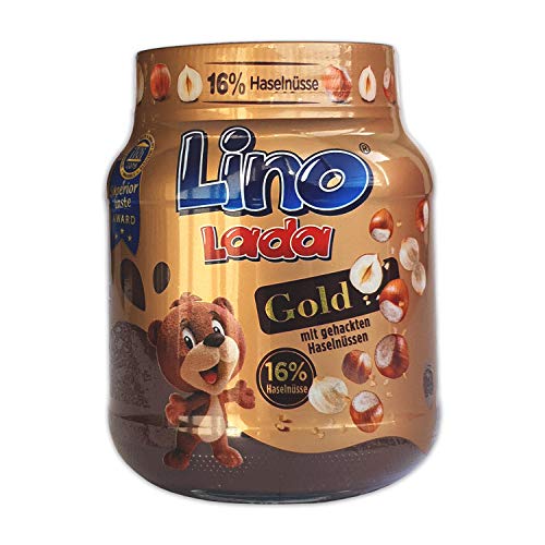 Podravka Lino Lada Gold Haselnuss-Creme, Feiner Brotaufstrich mit gehackten Haselnüssen, (1 x 350 g)
