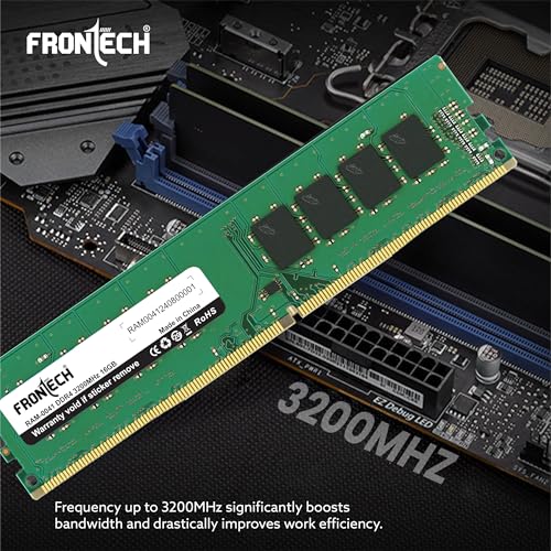 Image of FRONTECH 16GB DDR4 16 Chips 3200 MHz Desktop RAM Memory, Suitable for Gaming, Multitasking (RAM-0041)