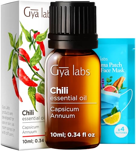 Image of 100% Pure Chili Essential Oil - 0.34 Fl Oz - Chili Oil for Hair, Skin, Diffuser, Aromatherapy & DIY Candle Making Scent