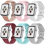 【Modelos compatibles】：NAGAO 6PACK Silicona Deportiva Correas Compatible con Apple Watch Serie SE Serie 6, Serie 5, Serie 4, Serie 3, Serie 2, Serie 1,Mujer Hombre.