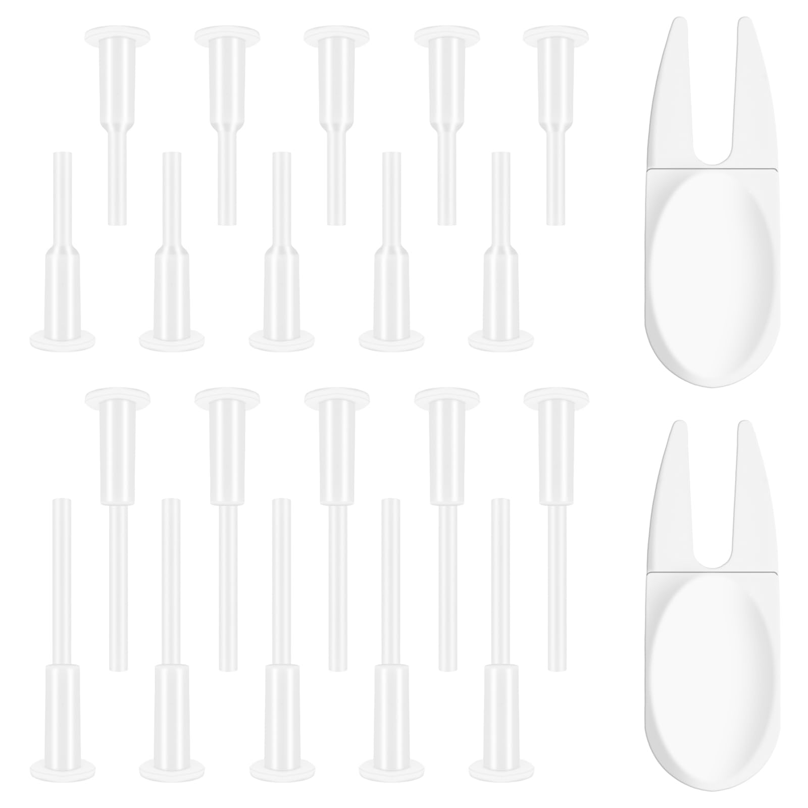 Darlingao 20 Air Stopper Plugs with 2 Removal Tools, Yoga Ball Replacement Plug Kit for Exercise Balls, Pilates Balls, Stability Balls, Fitness Ball Valve Stoppers for Inflatable Beds & Pool Floats
