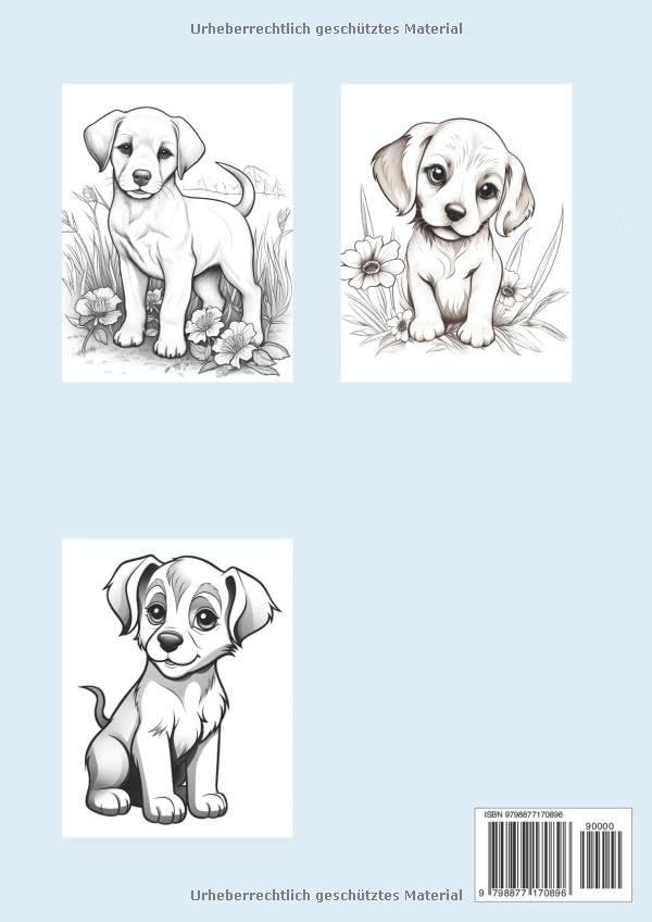Hundewelpen - Das große Malbuch: Mit 100 Hunden zum ausmalen! (Große Malbücher für Kinder)