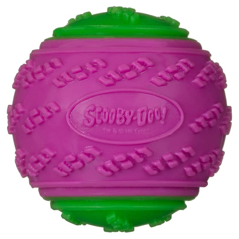 Durable Squeaky Ball - Long-lasting Fun for Your Pup - Tough Pet Balls - Dental Health Dog Non-Toxic Chew Toy - Dogs Playtime Entertainment - IndoorsOutdoor - Green & Pink